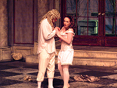 Students acting in UWF Theatres production of Miser