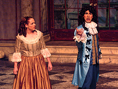 Students acting in UWF Theatres production of Miser