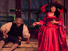 Students acting in UWF Theatres production of Miser