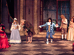 Students acting in UWF Theatres production of Miser
