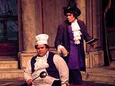 Students acting in UWF Theatres production of Miser