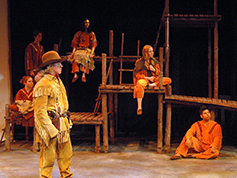 Students acting in UWF Theatres production of Indians