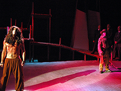 Students acting in UWF Theatres production of Indians
