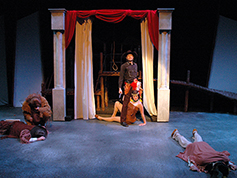 Students acting in UWF Theatres production of Indians