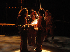 Students acting in UWF Theatres production of Indians