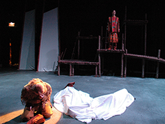 Students acting in UWF Theatres production of Indians