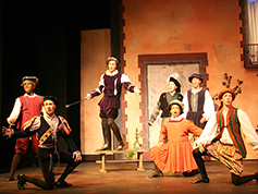 Students performing in UWF Theatres production of Kiss Me Kate