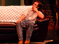 A student performing in UWF Theatres production of Rainmaker