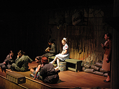 Students performing in UWF Theatres production of A Piece of My Heart