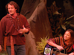 Students performing in UWF Theatres production of As You Like It
