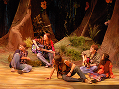 Students performing in UWF Theatres production of As You Like It