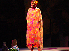 A student performing in UWF Theatres production of As You Like It