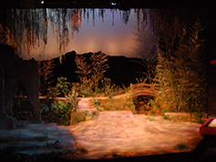 The set of UWF Theatres production of Rashomon