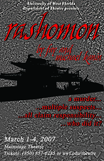 Poster for Rashomon by UWF Theatre