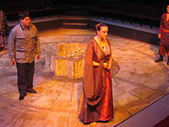 Students performing in UWF Theatres production of Antigone