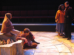 Students performing in UWF Theatres production of Antigone