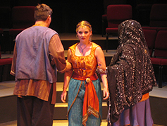 Students performing in UWF Theatres production of Antigone