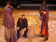 Students performing in UWF Theatres production of Antigone