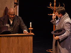 Students performing in UWF Theatres production of A Christmas Carol