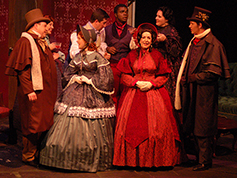 Students performing in UWF Theatres production of A Christmas Carol