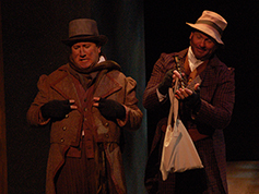 Students performing in UWF Theatres production of A Christmas Carol