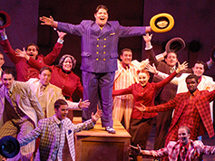 Students performing in UWF Theatres production of Guys and Dolls