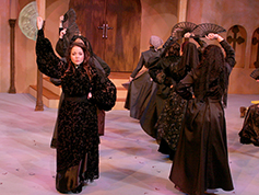 Students performing in UWF Theatres production of The House of Bernarda Alba