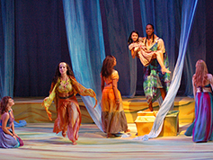 Students performing in UWF Theatres production of Once on this Island