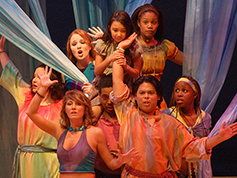 Students performing in UWF Theatres production of Once on this Island