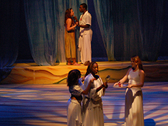 Students performing in UWF Theatres production of Once on this Island