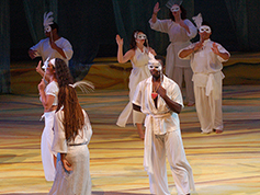 Students performing in UWF Theatres production of Once on this Island