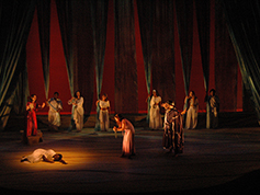 Students performing in UWF Theatres production of Once on this Island