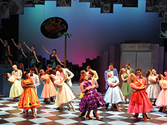 Students performing in UWF Theatres production of Grease