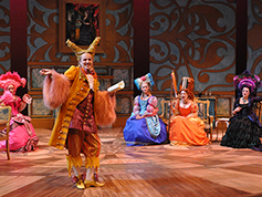 Students performing in UWF Theatres production of The Learned Ladies