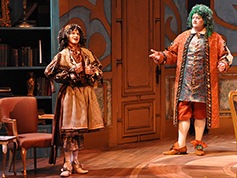 Students performing in UWF Theatres production of The Learned Ladies