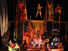 Students performing in UWF Theatres production of Pippin