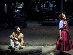 Students performing in UWF Theatres production of Brigadoon