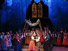 Students performing in UWF Theatres production of Brigadoon