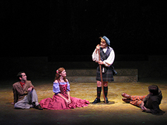 Students performing in UWF Theatres production of Brigadoon
