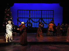 Students performing in UWF Theatres production of A Christmas Carol