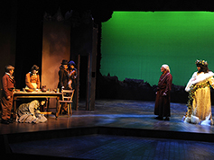 Students performing in UWF Theatres production of A Christmas Carol