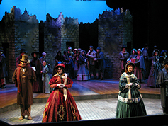 Students performing in UWF Theatres production of A Christmas Carol