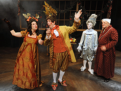 Students performing in UWF Theatres production of A Christmas Carol