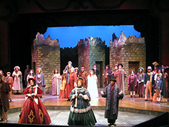 Students performing in UWF Theatres production of A Christmas Carol