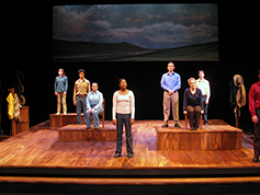 Students performing in UWF Theatres production of The Laramie Project
