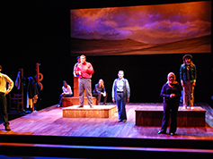 Students performing in UWF Theatres production of The Laramie Project