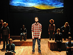 Students performing in UWF Theatres production of The Laramie Project