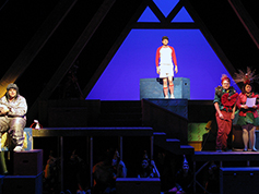 Students performing in UWF Theatres production of Seussical