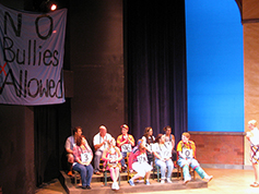 Students performing in UWF Theatres production of The 25th Annual Putnam County Spelling Bee