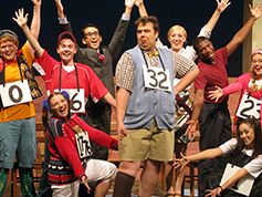 Students performing in UWF Theatres production of The 25th Annual Putnam County Spelling Bee